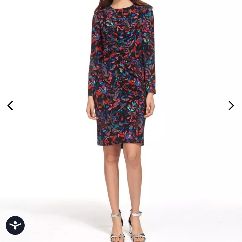 Multicolor Long Sleeve Dress